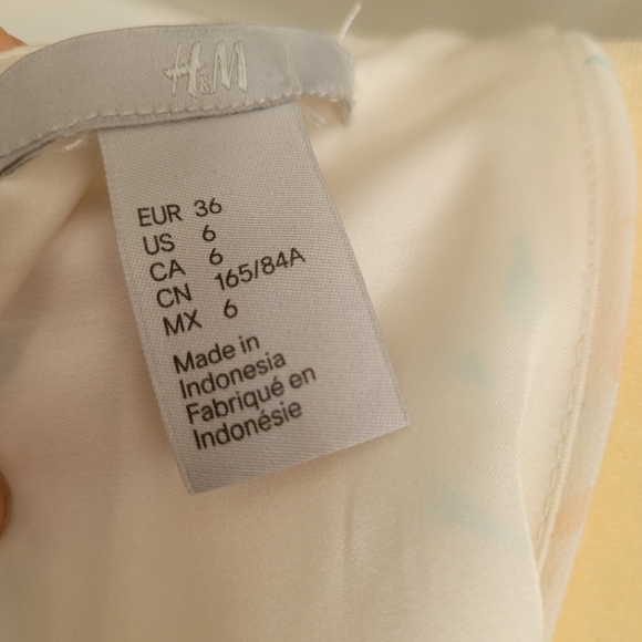 H&M floral color block maxi dress  size 6 - Picture 6 of 9